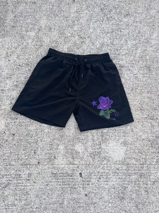 Purple Rose beach shorts